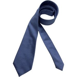CHARLES TYRWHITT Navy/Blue Geometric Silk LUXURY Tie ENGLAND